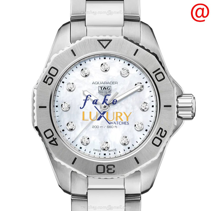 Tag Heuer WBP1416.BA0622 Aquaracer Replica Watch, Quartz Movement, White Dial, Steel Bracelet - Luxury Replica Watch