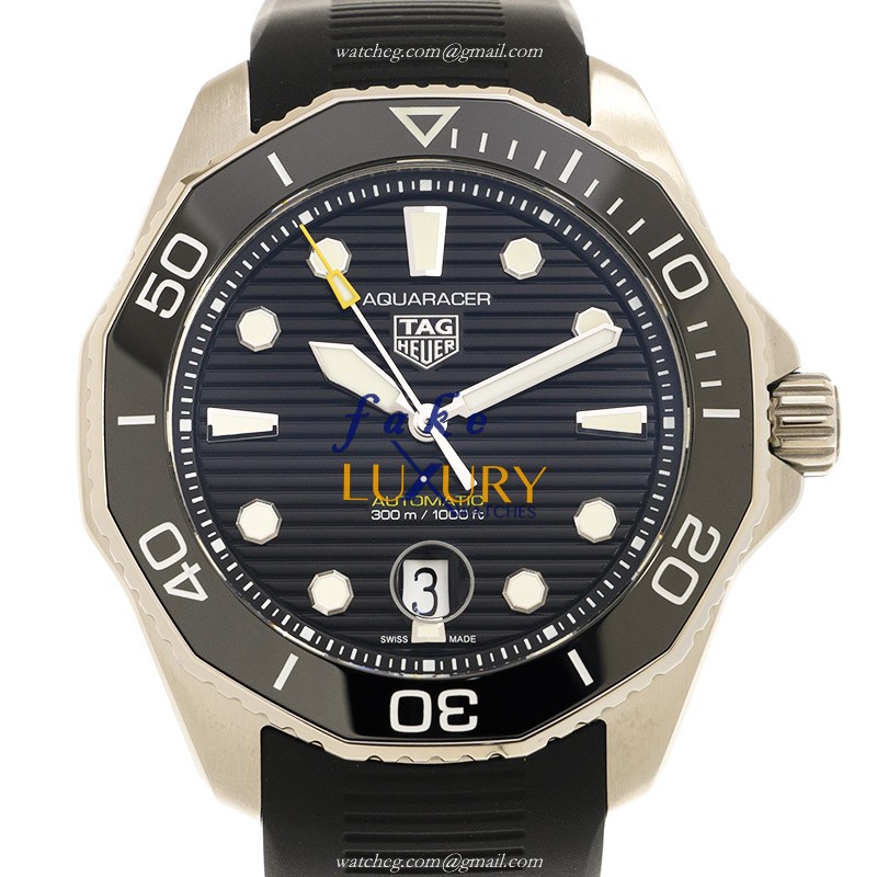 Tag Heuer WBP201A.FT6197 Aquaracer Automatic Black Dial Rubber Strap Steel Replica Watch - Luxury Replica Watch