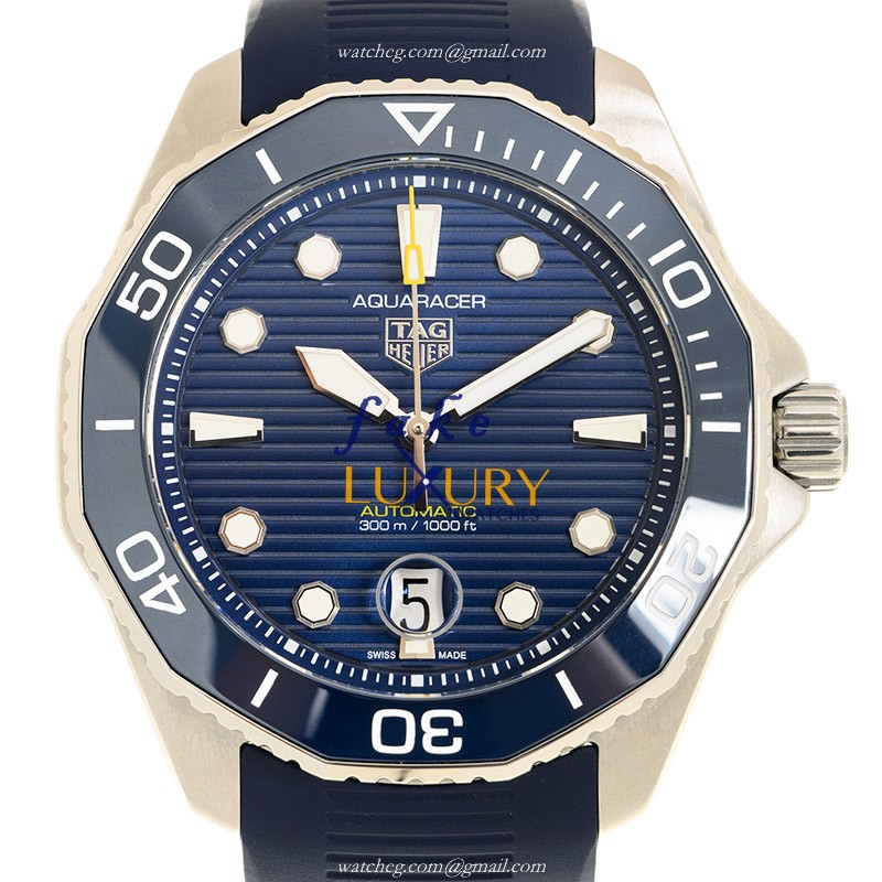 Tag Heuer WBP201B.FT6198 Aquaracer Replica Watch, Automatic, Blue Dial, Steel Case, Rubber Strap - Luxury Replica Watch