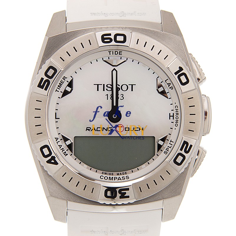 Tissot T002.520.17.111.00 Replica Watch Touch Collection Quartz Stainless Steel White Dial Rubber - Luxury Replica Watch