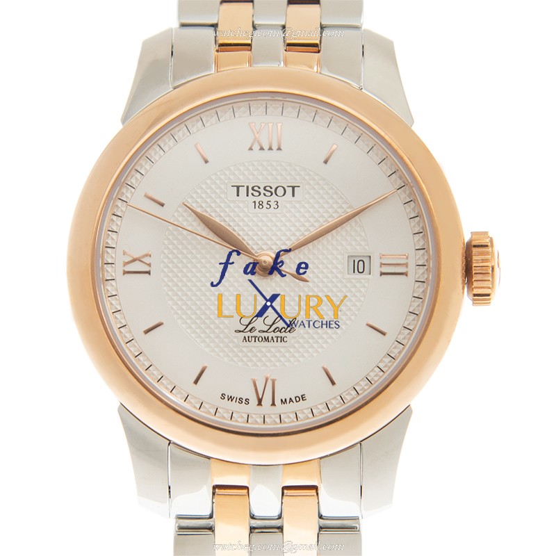 Tissot T-CLASSIC T006.207.22.038.00 Automatic 18kt Rose Gold Silver Dial Replica Watch - Luxury Replica Watch