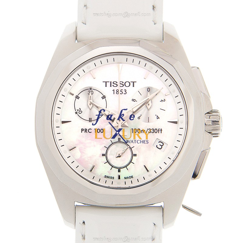 Tissot T-SPORT Replica Watch T008.217.16.111.00 Quartz Stainless Steel White Dial Leather Strap - Luxury Replica Watch