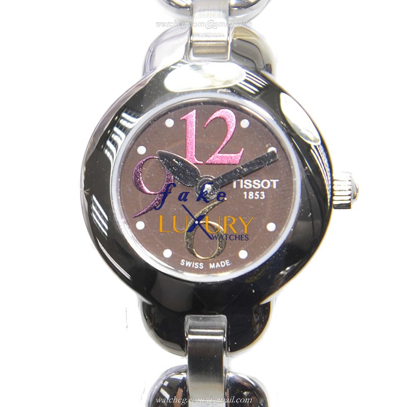 Tissot T01.1.185.62 Replica Watch Brown Dial Quartz Movement Stainless Steel Bracelet 20.8mm - Luxury Replica Watch