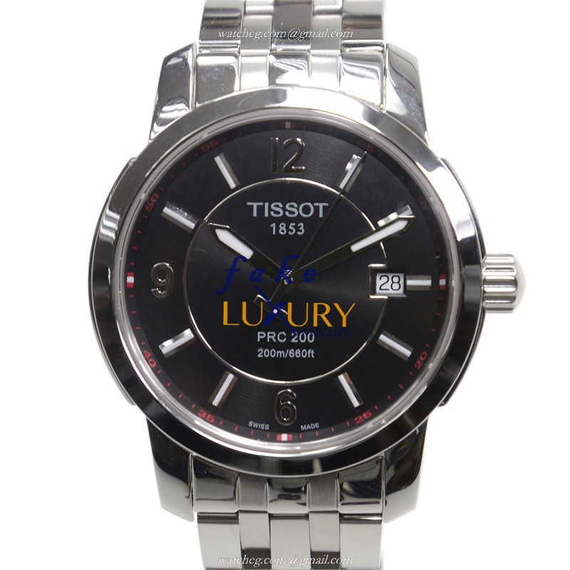 Tissot T014.410.11.057.00 T-SPORT Quartz Replica Watch, Black Dial, Stainless Steel Bracelet - Luxury Replica Watch