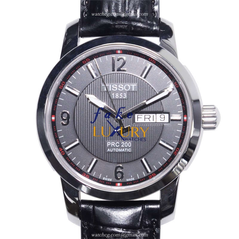 Tissot T-SPORT Automatic Replica Watch T014.430.16.057.00, Black Dial Stainless Steel Case Leather - Luxury Replica Watch
