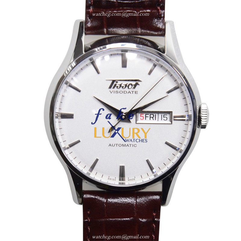 Tissot Heritage T019.430.16.031.01 Automatic Replica Watch, White Dial, Brown Leather Strap - Luxury Replica Watch