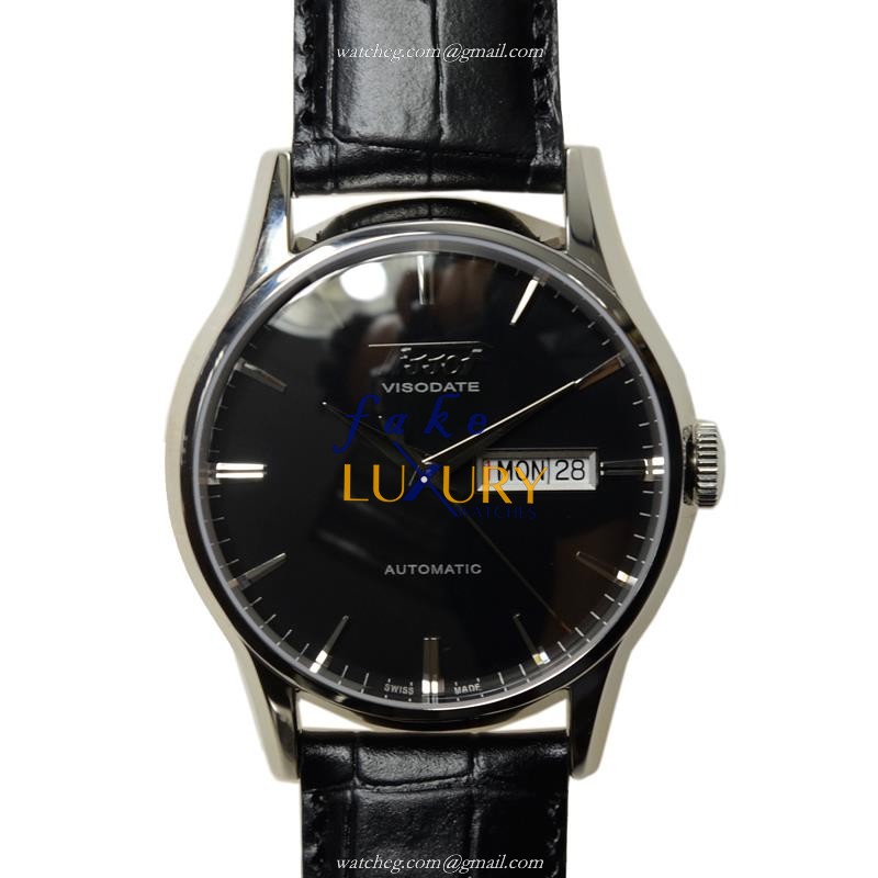 Tissot T019.430.16.051.01 Heritage Replica Watch, Automatic, Black Dial, Steel Case, Leather Strap - Luxury Replica Watch