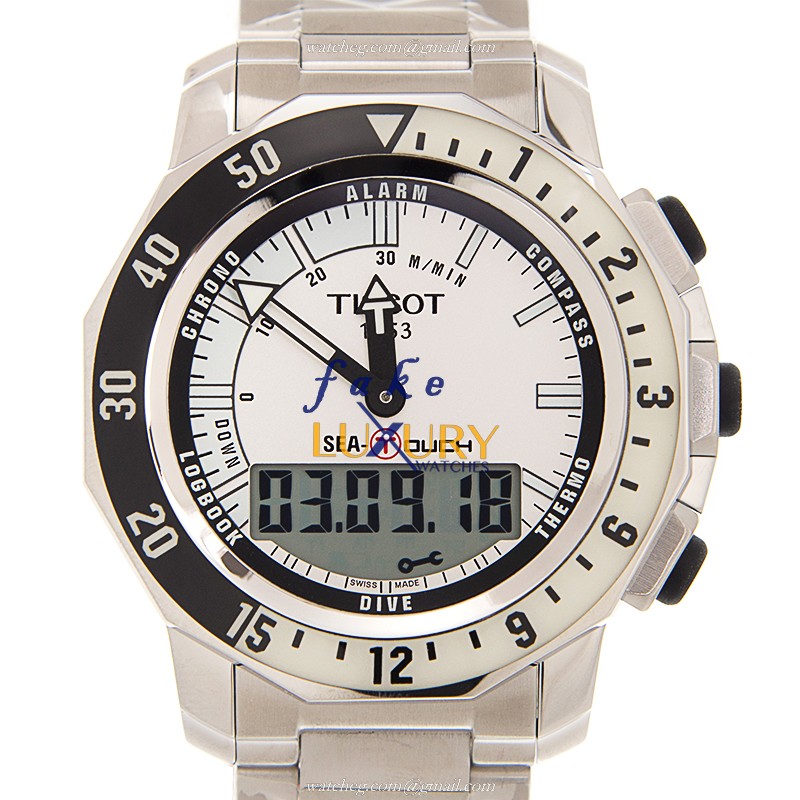 Tissot Touch Collection T026.420.11.031.00 Replica Watch, Quartz, White Dial, Steel Bracelet - Luxury Replica Watch