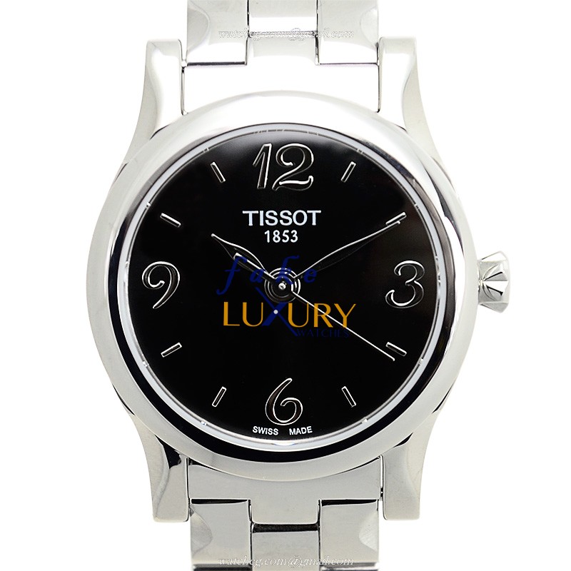 Tissot T-CLASSIC Replica Watch T028.210.11.057.00, Quartz Movement, Black Dial, Steel Bracelet - Luxury Replica Watch