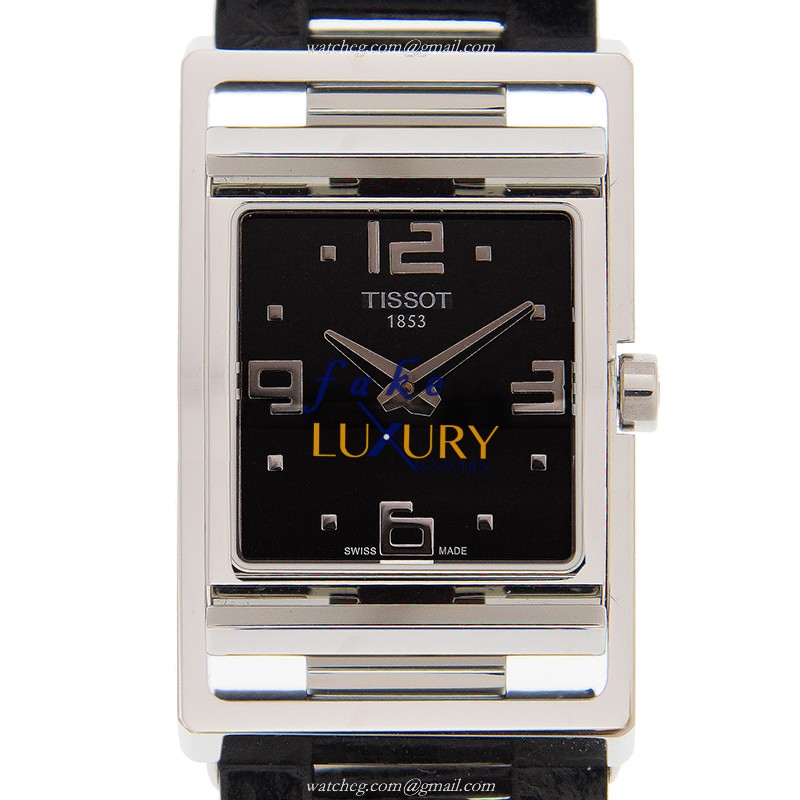 Tissot T032.309.16.057.00 Replica Watch, Quartz, Black Dial, 31mm Steel Case, Leather Strap - Luxury Replica Watch