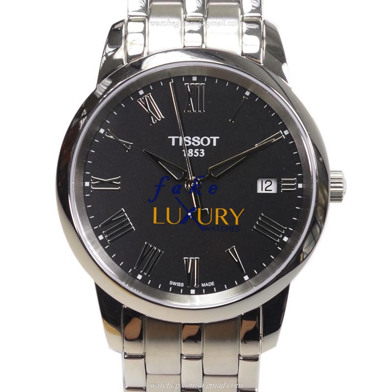 Tissot T033.410.11.053.01 Replica Watch, Quartz Movement, Black Dial, Steel Bracelet - Luxury Replica Watch