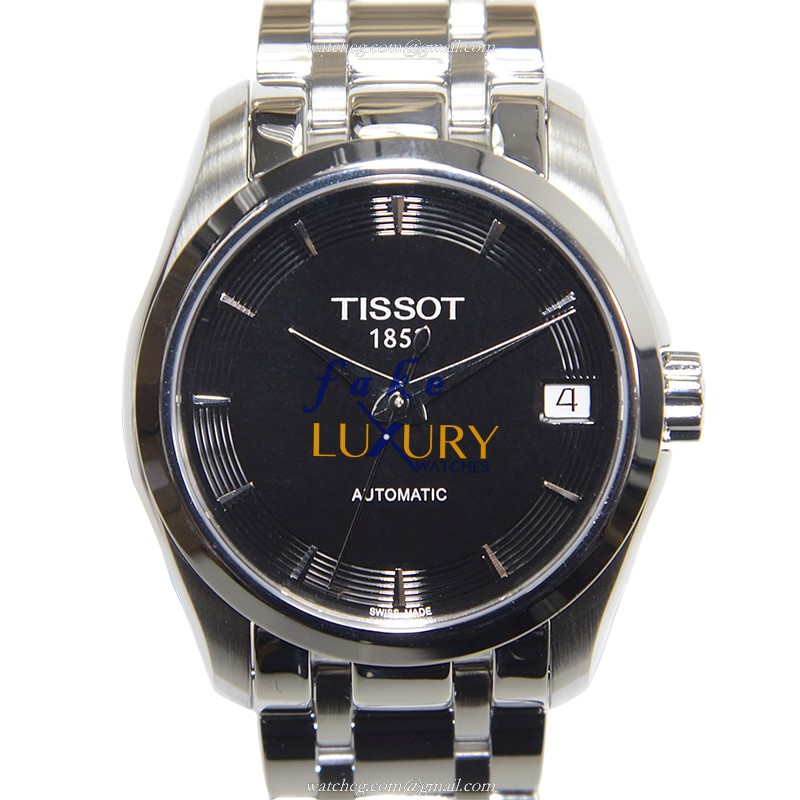 Tissot T035.207.11.051.00 T-Classic Automatic Stainless Steel Black Dial Replica Watch - Luxury Replica Watch