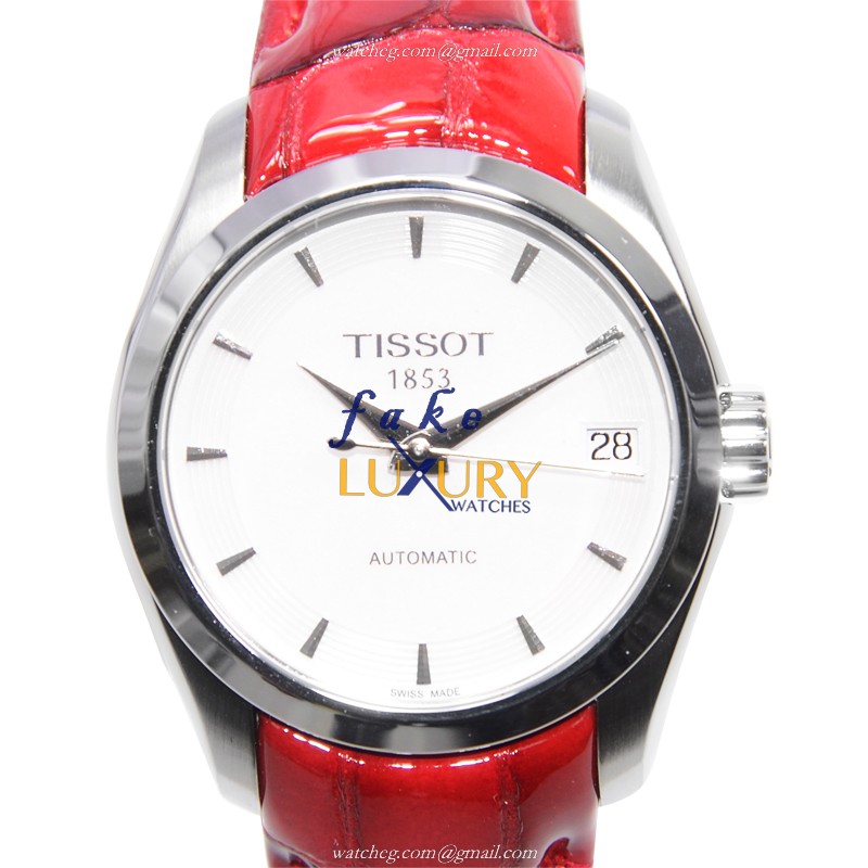 Tissot T035.207.16.011.01 Replica Watch - T-TREND Automatic - Silver Dial - Steel Case - Red - Luxury Replica Watch