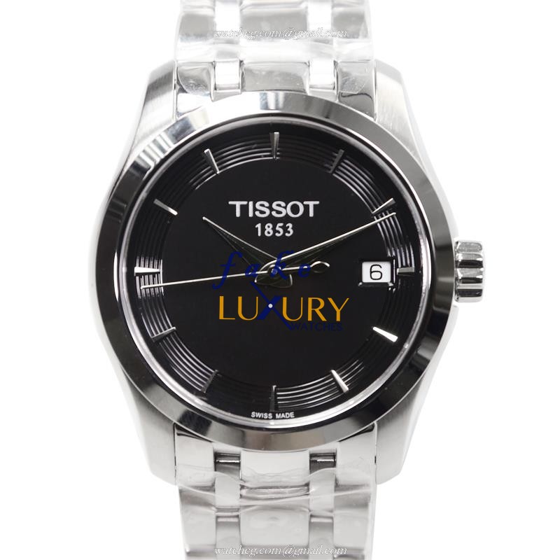 Tissot T035.210.11.051.00 T-Classic Quartz Black Dial Silver Steel | Automatic | Steel | Replica - Luxury Replica Watch