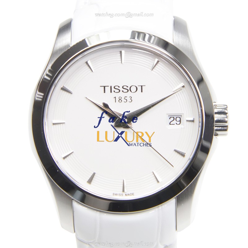 Tissot T035.210.16.011.00 T-Classic Quartz White Leather 32mm | Automatic | Steel | Replica Watch - Luxury Replica Watch