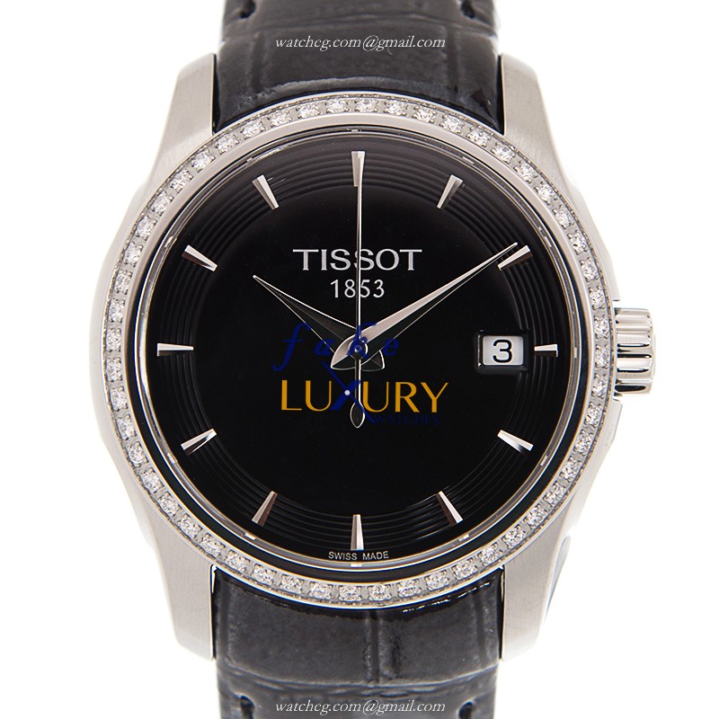 T035.210.66.051.00 - Tissot T-Classic Replica Watch - Quartz - Black Dial Black Leather - Luxury Replica Watch