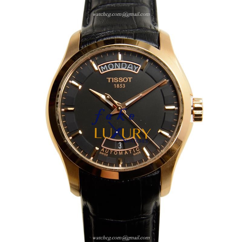 Tissot T-CLASSIC T035.407.36.051.00 Replica Watch, Automatic, Black Dial, Stainless Steel, Leather - Luxury Replica Watch