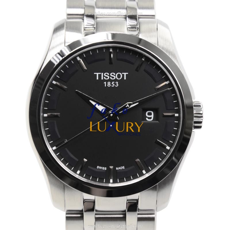 Tissot T-CLASSIC T035.410.11.051.00 - Replica Watch - Quartz - Black Dial - Steel Bracelet - Luxury Replica Watch