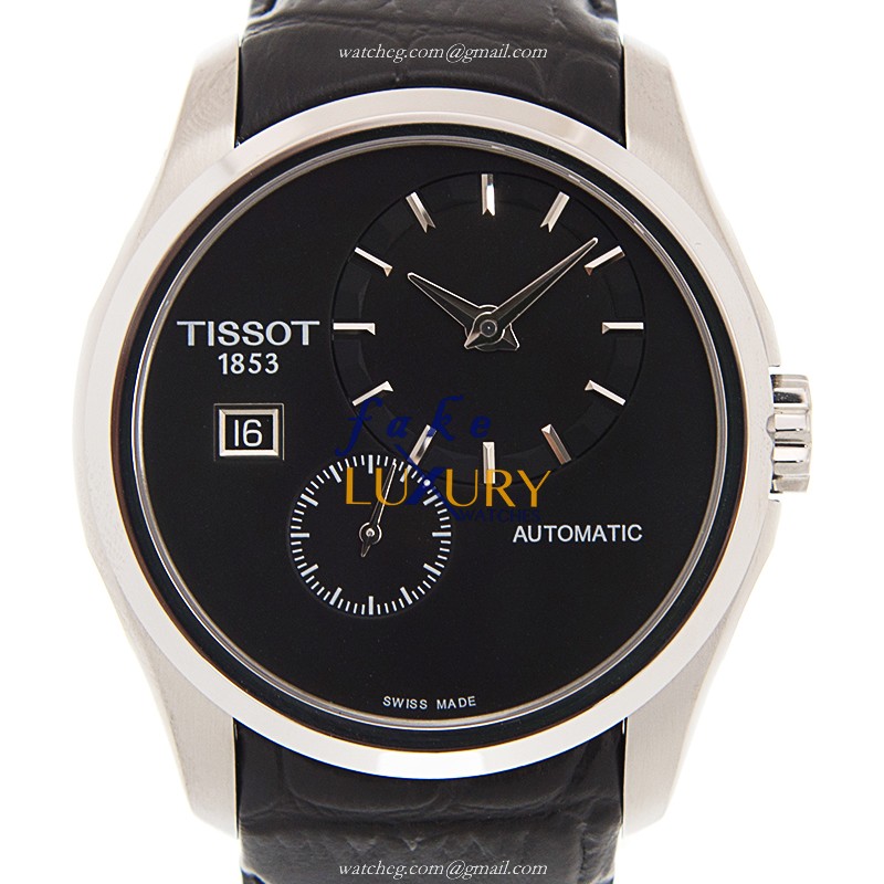Tissot T035.428.16.051.00 T-Classic Replica Watch, Automatic, Black Dial, Steel Case, Leather Strap - Luxury Replica Watch