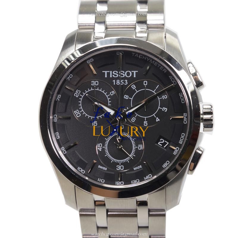 Tissot T035.617.11.051.00 T-Classic Replica Watch - Quartz - Black Dial - Steel Case - 41mm - Luxury Replica Watch