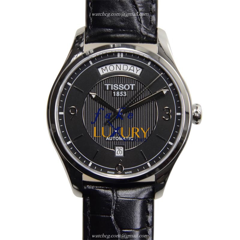 Tissot T038.430.16.057.00 T-Classic Replica Watch, Automatic Movement, Black Dial, Leather Strap - Luxury Replica Watch
