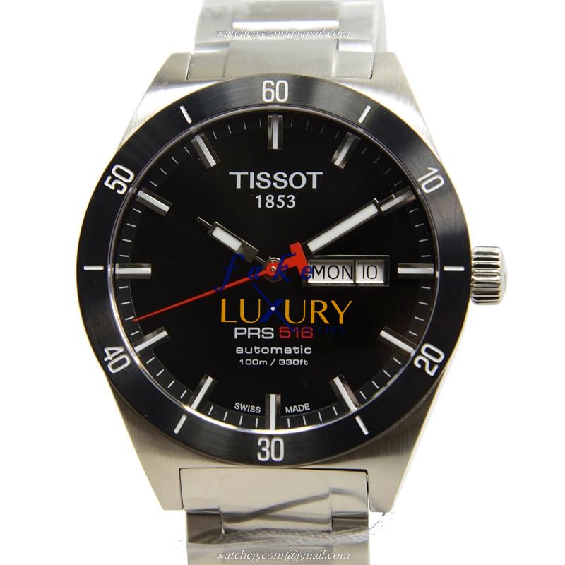 Tissot T-SPORT Automatic Replica Watch T044.430.21.051.00, Black Dial, Steel Case, Silver Bracelet - Luxury Replica Watch