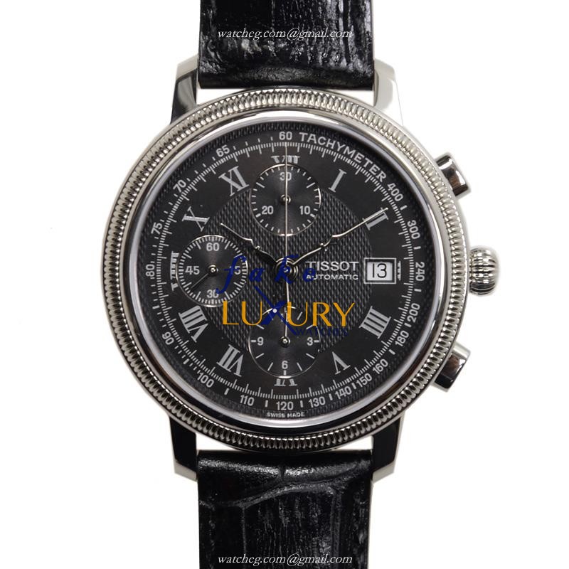 Tissot T045.427.16.053.00 T-Classic Automatic Black Dial Leather Strap Replica Watch - Luxury Replica Watch