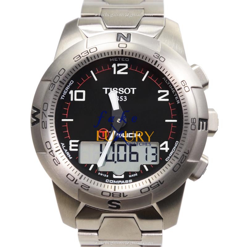 Tissot T047.420.44.057.00 Replica Watch, Black Dial, Titanium Case, Quartz Movement - Luxury Replica Watch