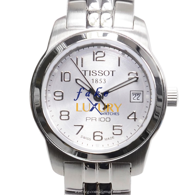 Tissot T049.210.11.032.00 T-Classic Quartz Replica Watch, Silver Dial, Steel Bracelet - Luxury Replica Watch