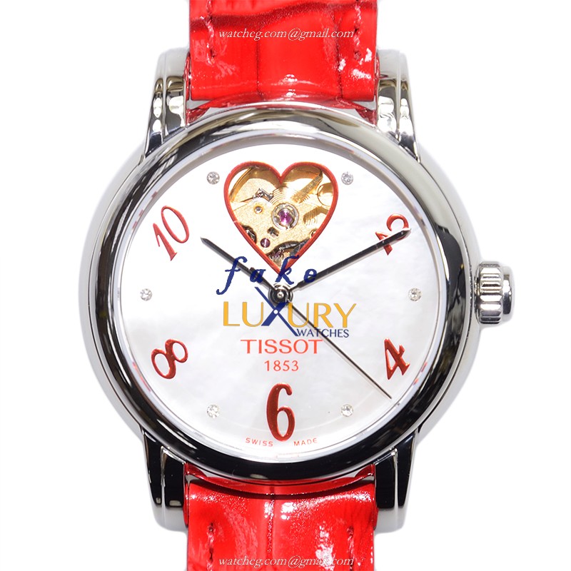 Tissot T-LADY T050.207.16.116.02 - Replica Watch - Automatic - White Dial - Steel Case - Luxury Replica Watch