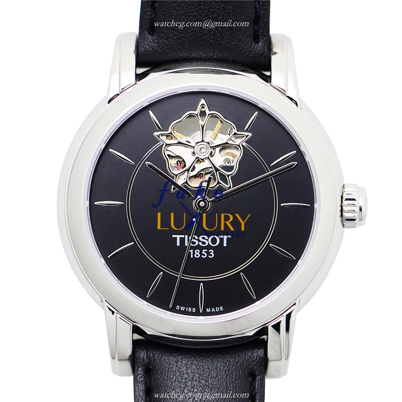 Tissot T050.207.17.051.04 Replica Watch, Black Dial, Steel Case, Automatic, Leather Strap - Luxury Replica Watch