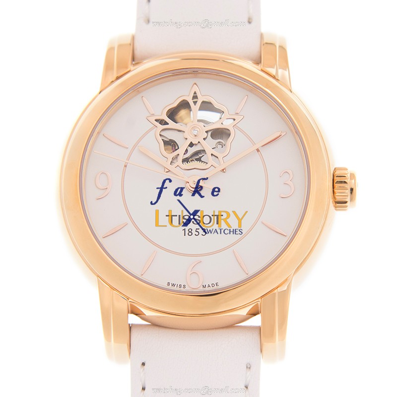 Tissot T050.207.37.017.04 Lady Heart Replica Watch With Automatic Movement White Dial - Luxury Replica Watch