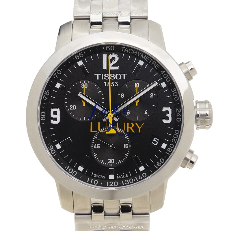 Tissot T055.417.11.057.00 | T-SPORT Quartz Stainless Steel Black Dial Silver Bracelet Replica Watch - Luxury Replica Watch