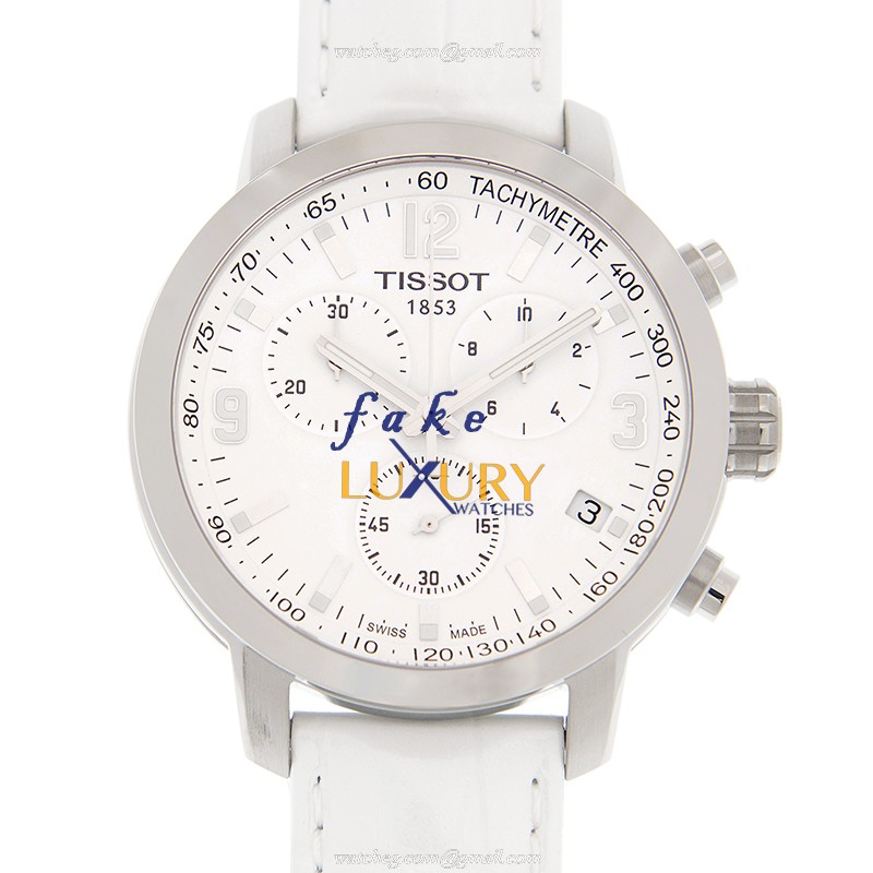 T055.417.16.017.00 - Tissot T-SPORT Quartz Replica Watch - White Dial Leather Strap - Luxury Replica Watch