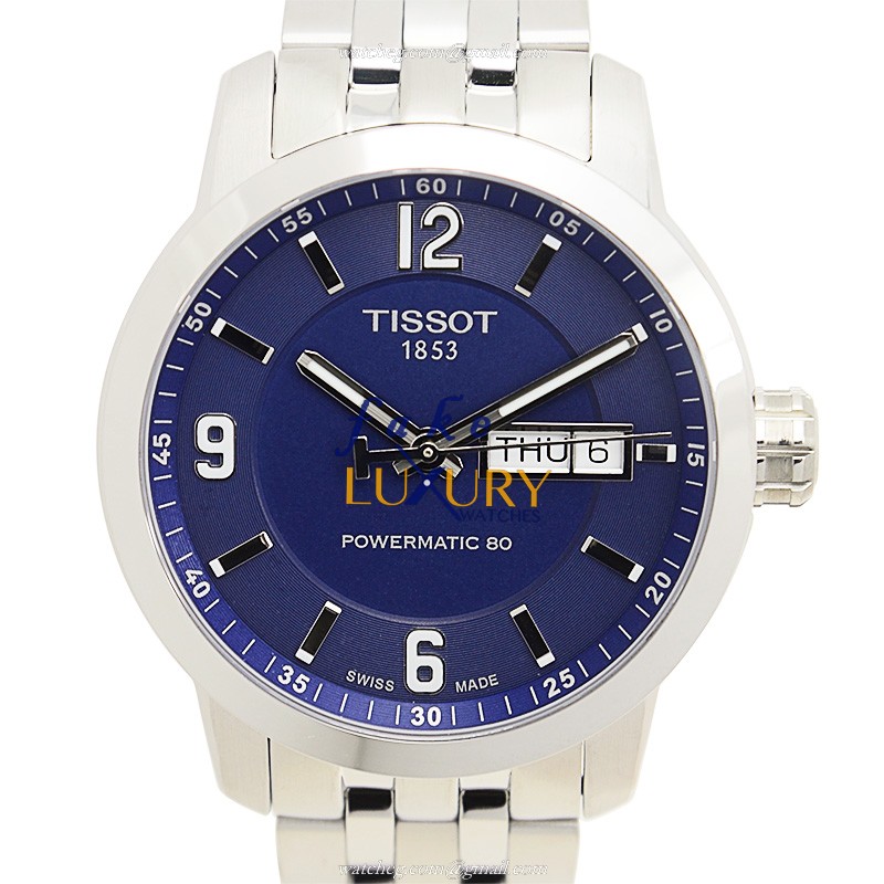 Tissot T-SPORT Automatic Stainless Steel T055.430.11.047.00 Dark Blue Dial Silver Strap Replica - Luxury Replica Watch