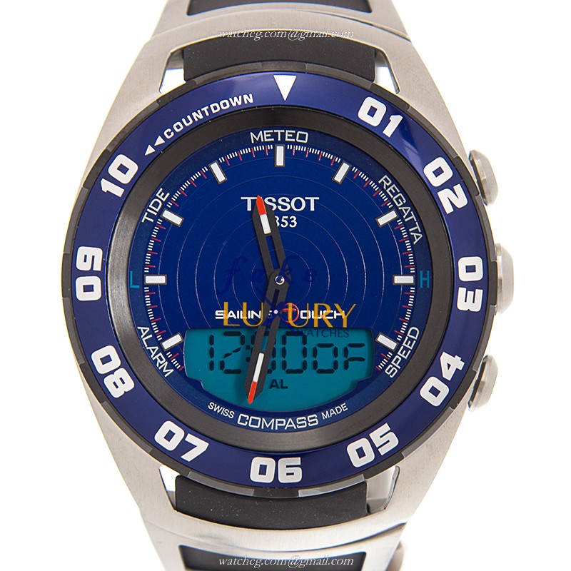 Tissot T056.420.21.041.00 TOUCH COLLECTION Replica Watch, Quartz, Blue Dial, Steel Case - Luxury Replica Watch