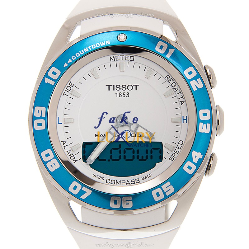 Tissot T056.420.27.011.00 Replica Watch White Dial Quartz Movement Stainless Steel Case Rubber Strap - Luxury Replica Watch