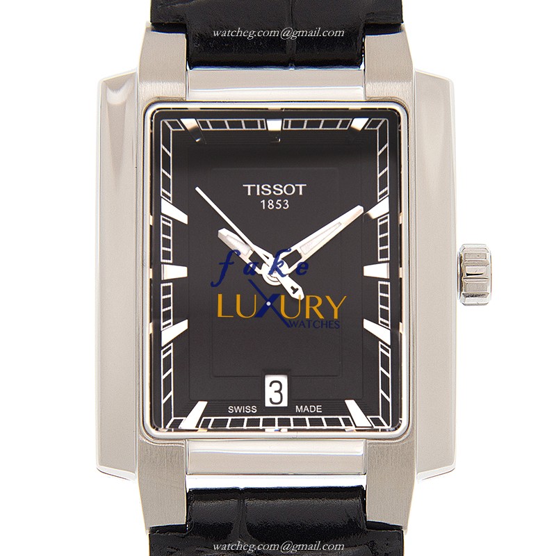 T061.310.16.051.00 - Tissot T-TREND Quartz Replica Watch - Black Dial Leather Strap - Luxury Replica Watch