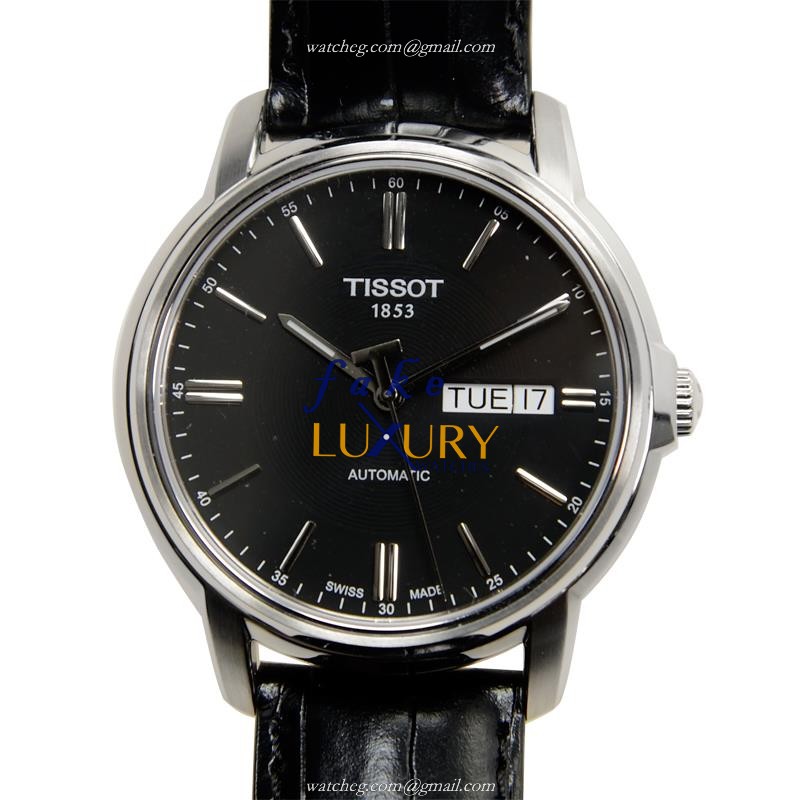 T065.430.16.051.00 - Tissot T-Classic Replica Watch - Automatic - Black Dial Leather Strap - Luxury Replica Watch