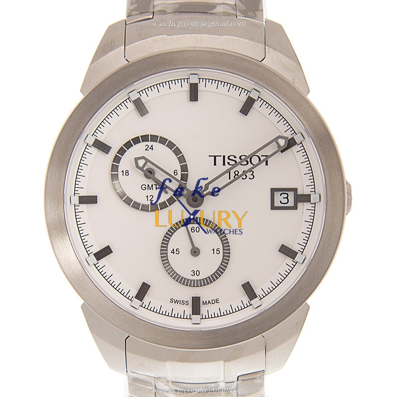 Tissot T069.439.44.031.00 Replica Watch Quartz Titanium White Dial Silver Strap 43mm - Luxury Replica Watch