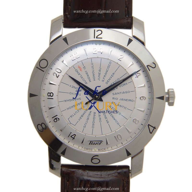 Tissot Heritage Automatic T078.641.16.037.00 Silver Dial Brown Leather Replica Watch - Luxury Replica Watch