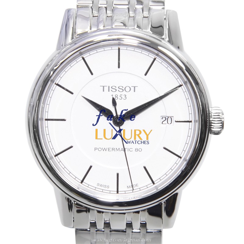 Tissot T085.407.11.011.00 T-Classic Replica Watch, Automatic, White Dial, Silver Steel Bracelet - Luxury Replica Watch