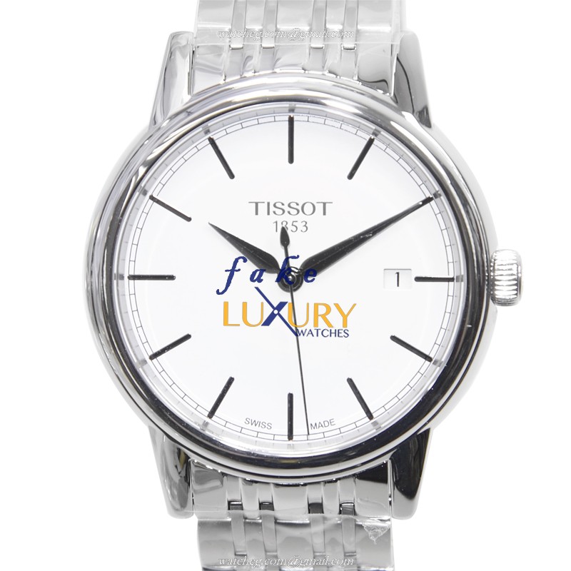 Tissot T085.410.11.011.00 | T-Classic Quartz Stainless Steel White Dial Silver Strap Replica Watch - Luxury Replica Watch