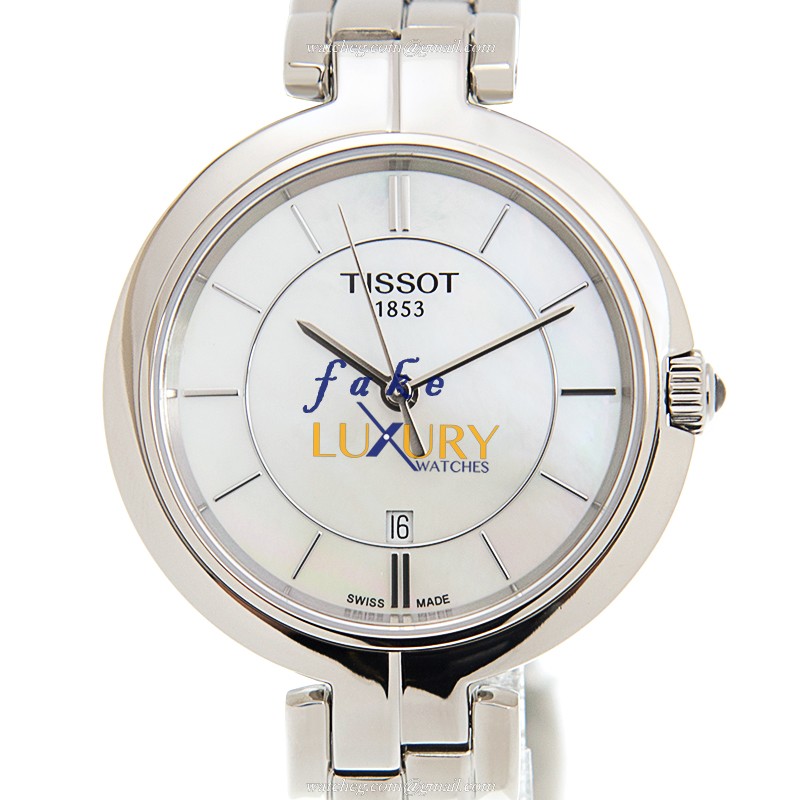 Tissot T094.210.11.111.00 Flamingo Replica Watch, White Dial, Steel Case, Quartz Movement - Luxury Replica Watch