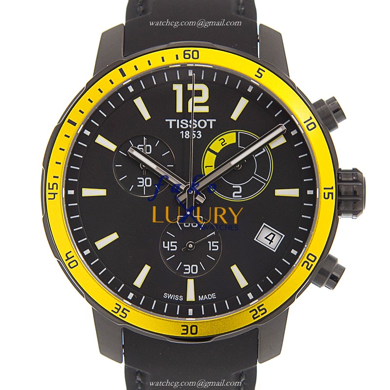 Tissot T095.449.37.057.00 Replica Watch, Quartz Movement, Black Dial, Rubber Strap - Luxury Replica Watch