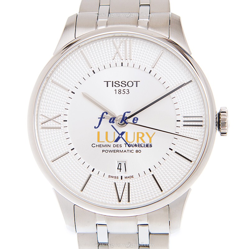 Tissot T099.407.11.038.00 T-Classic White Dial Silver Strap Automatic Steel Replica Watch - Luxury Replica Watch