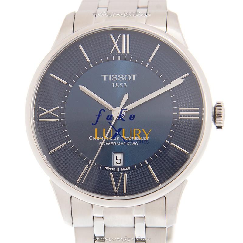 Tissot Chemin Des Tourelles T099.407.11.048.00 Replica Watch, Blue Dial, Automatic, Steel Case - Luxury Replica Watch