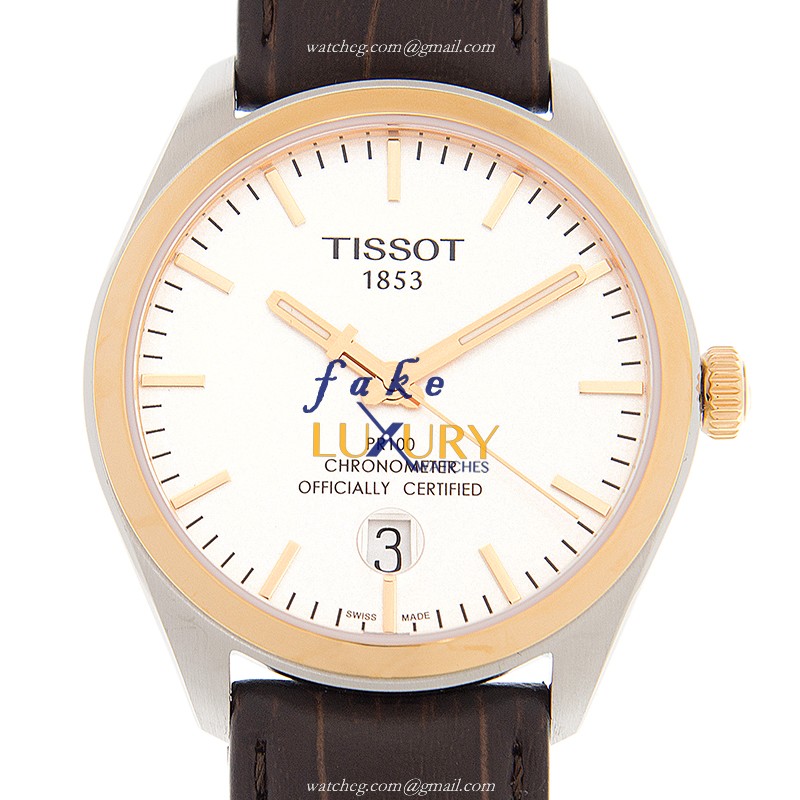 Tissot T-CLASSIC Quartz T101.451.26.031.00 White Dial Leather Strap Replica Watch - Luxury Replica Watch
