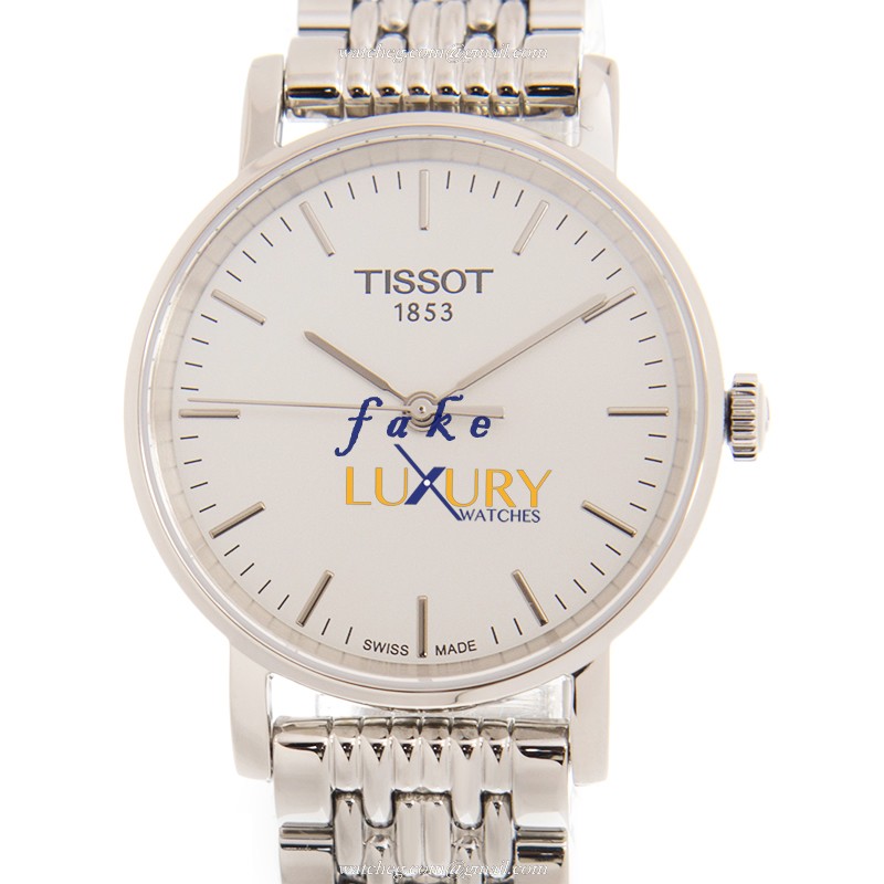T109.210.11.031.00 - Tissot Everytime Replica Watch Quartz Stainless Steel White Dial Silver - Luxury Replica Watch