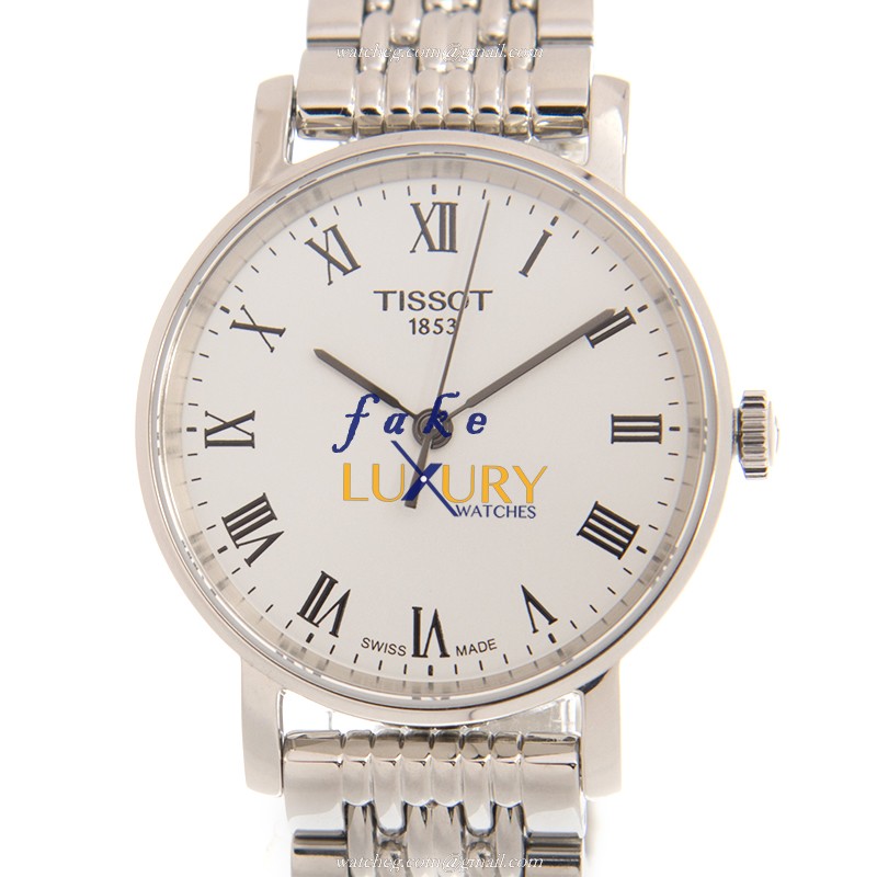 Tissot T109.210.11.033.00 Replica Watch, White Dial Quartz Movement, Silver Steel Bracelet - Luxury Replica Watch